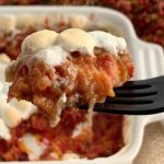 sweet potato bake on a fork