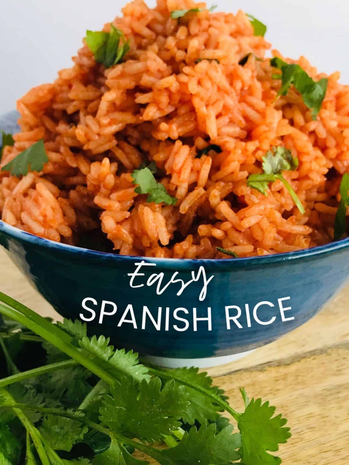 A bowl of Gluten Free Mexican Rice.