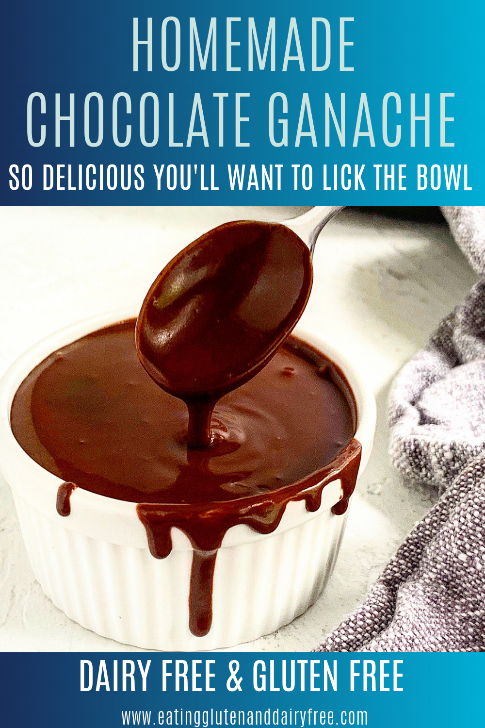 chocolate ganache in a bowl