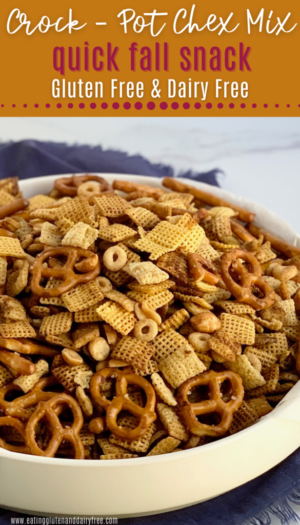A yummy bowl of chex mix that has pretzels, chex cereal, peanuts, circle o's perfectly seasoned.