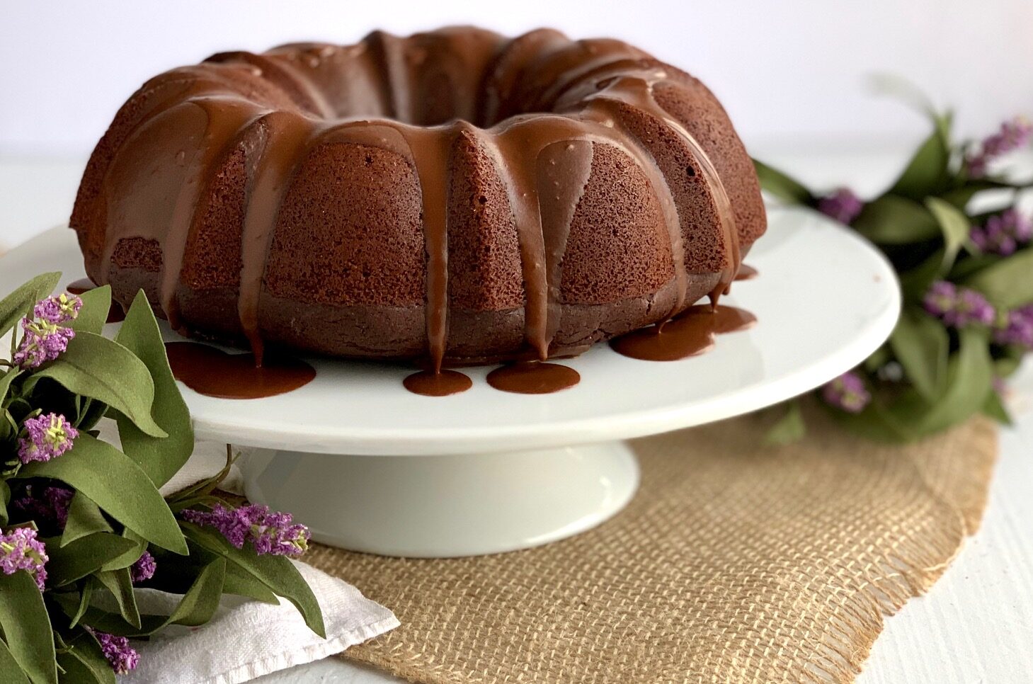 Chocolate Bundt Cake Eating Gluten and Dairy Free