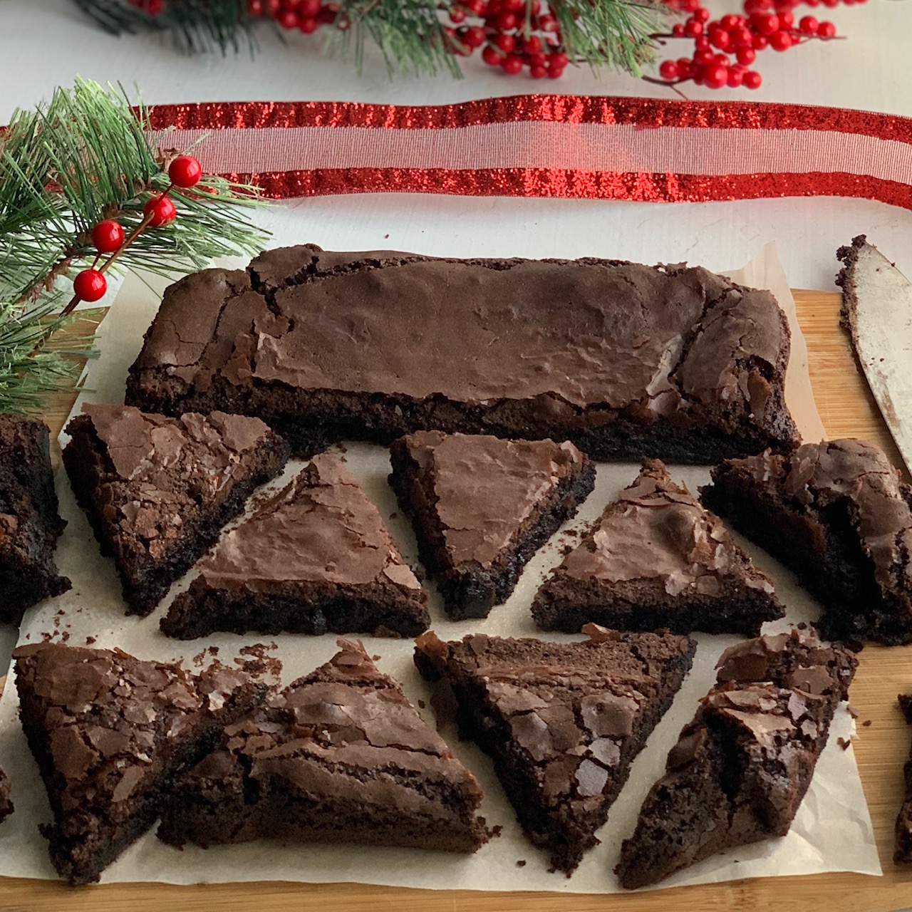 Christmas Tree Brownies Eating Gluten and Dairy Free