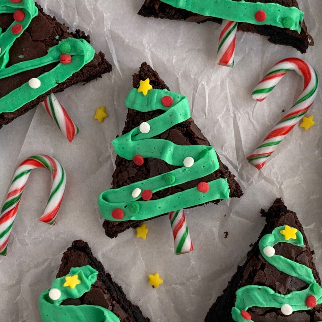 Christmas Tree Brownies Eating Gluten and Dairy Free