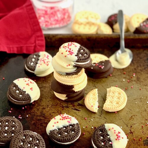 Oreo Dipped Valentines Eating Gluten and Dairy Free