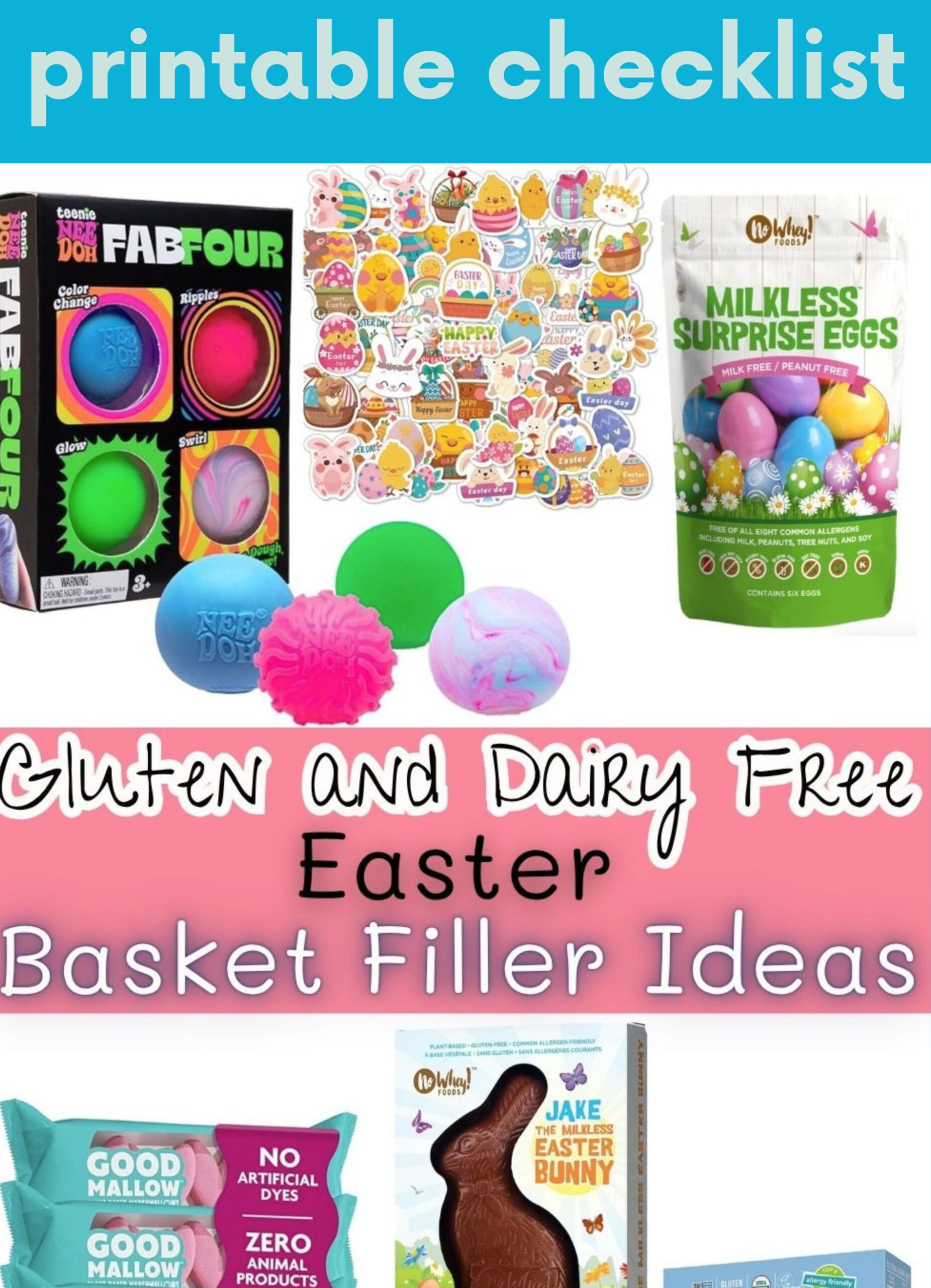 Easter Basket Checklist printable.