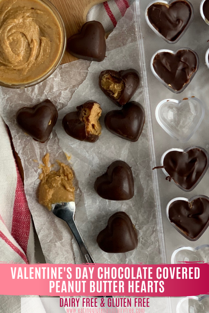 Chocolate covered peanut butter hearts
