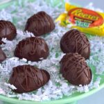 Several homemade Reese's peanut butter cups