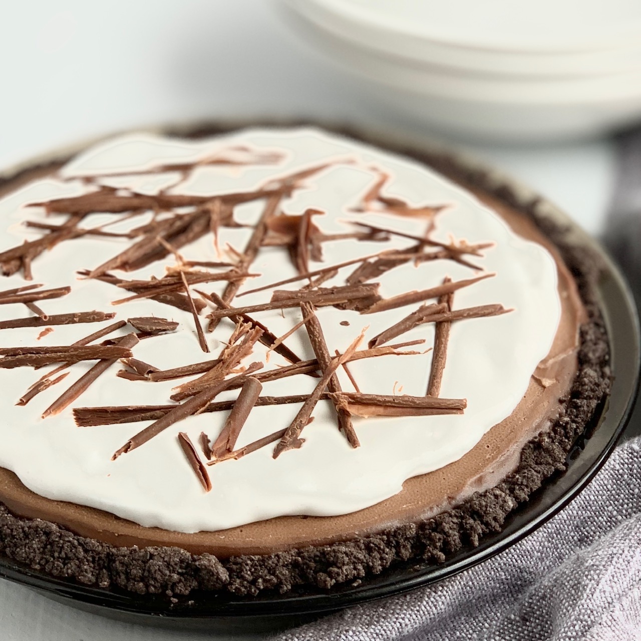 Chocolate Cream Pie Eating Gluten and Dairy Free