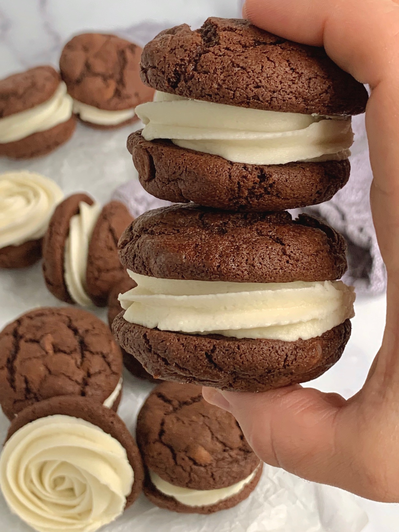Brownie Cookie Sandwiches Eating Gluten and Dairy Free