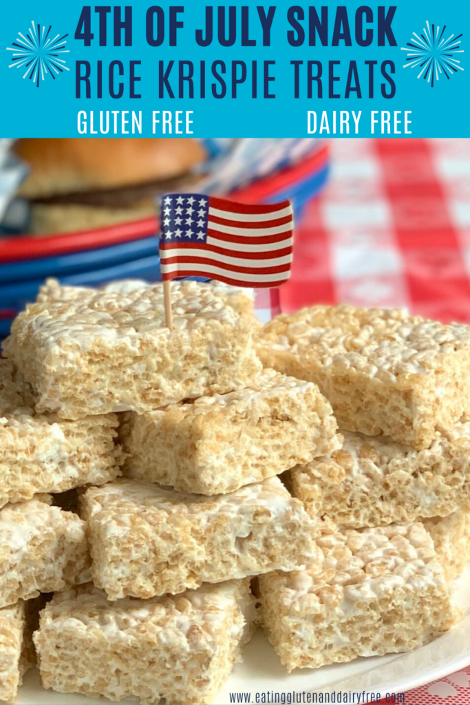 A plate of rice krispie treats which is cereal, coconut oil, and marshmallows.