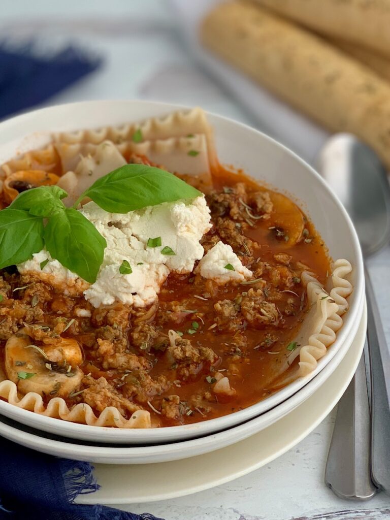 Lasagna Soup - Eating Gluten and Dairy Free