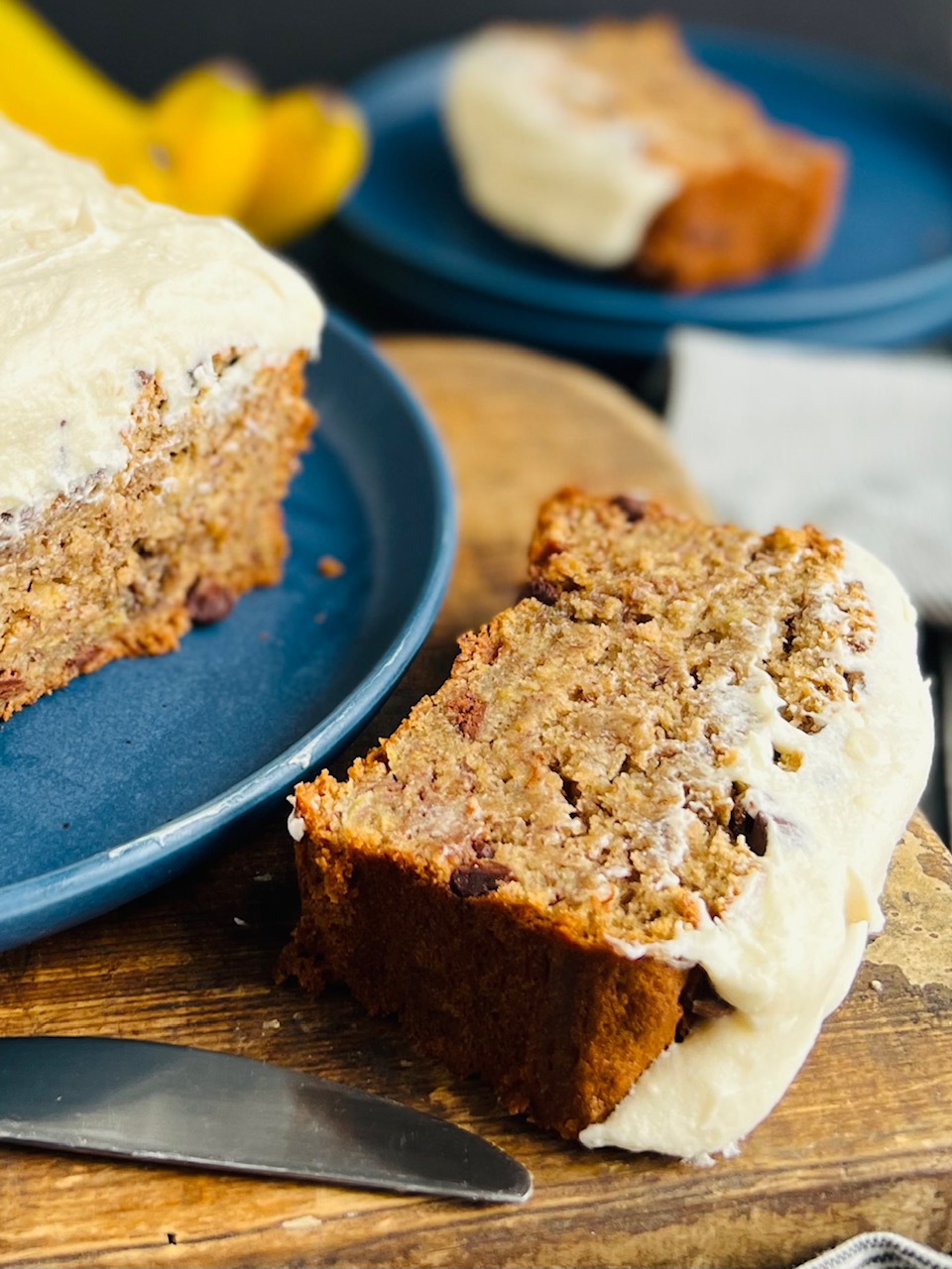 Banana Bread with Cream Cheese Frosting Eating Gluten and Dairy Free