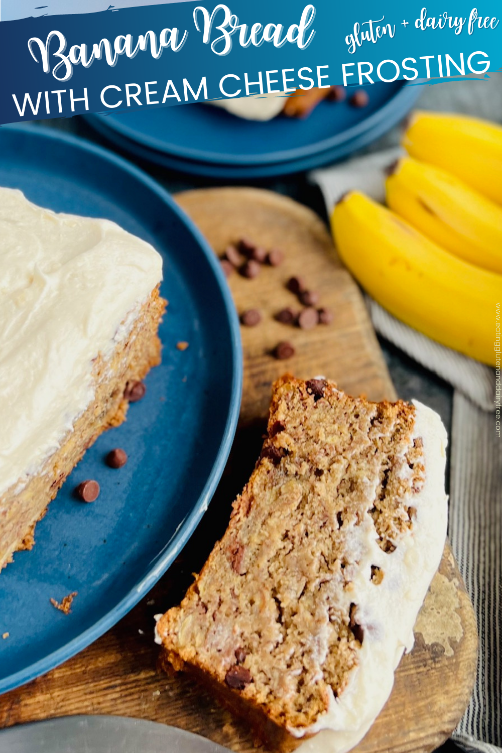 Gluten Free Banana Bread with Cream Cheese Frosting