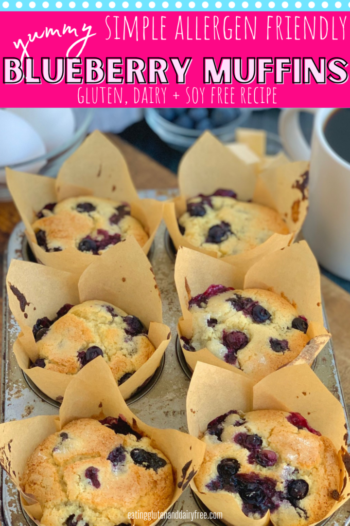 The Best Gluten Free Blueberry Muffins (Dairy Free too!)