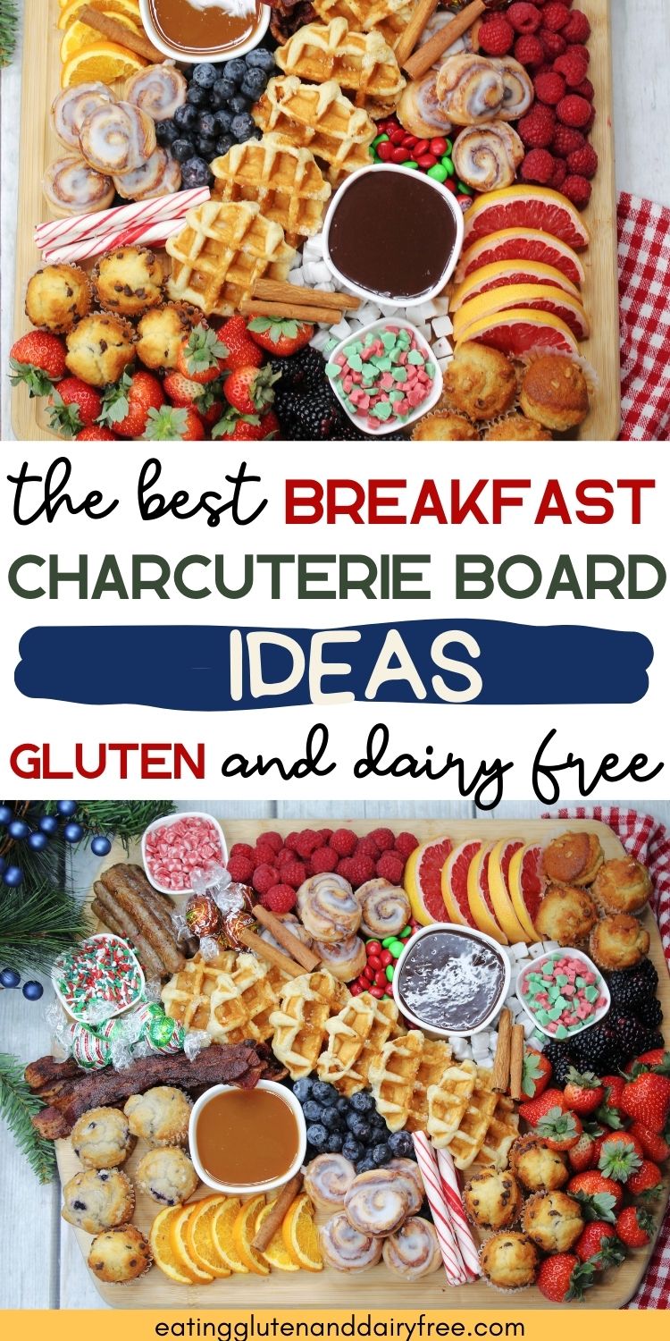 Two Breakfast Charcuterie Boards with text overlay.
