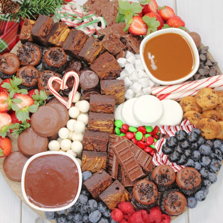 A close up of a bunch of chocolate lovers desserts.