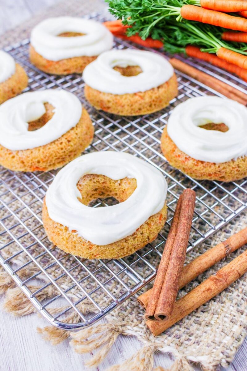 Simple Baked Carrot Cake Donuts