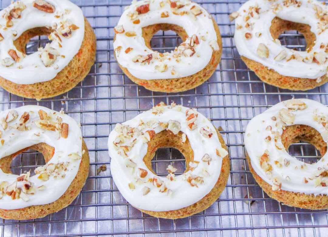 Simple Baked Carrot Cake Donuts