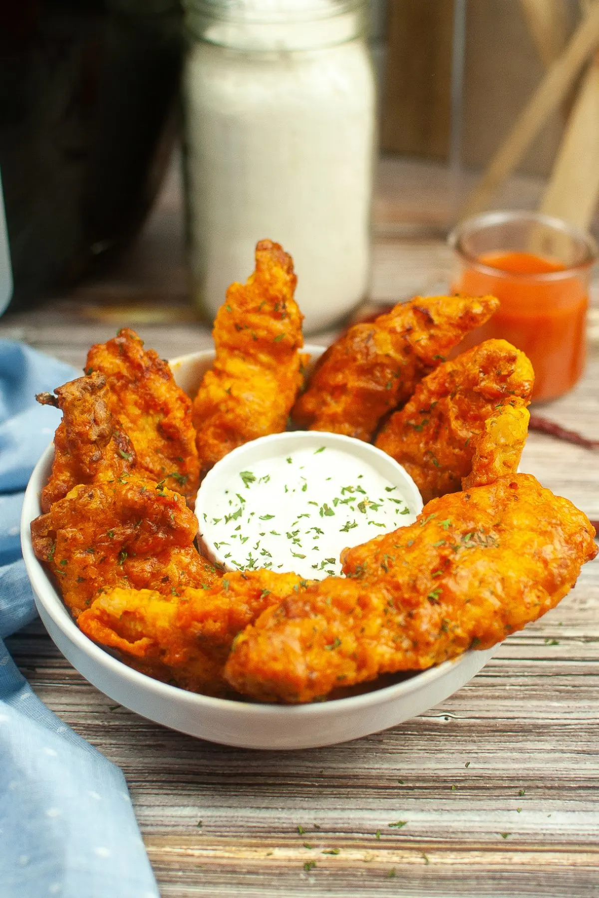 A plate of Air Fryer Chicken Tenders.