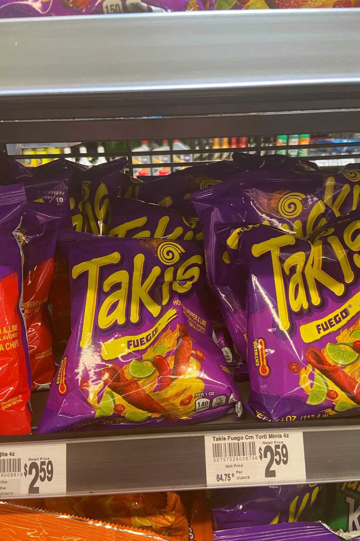 A few bags of Fuego Takis.