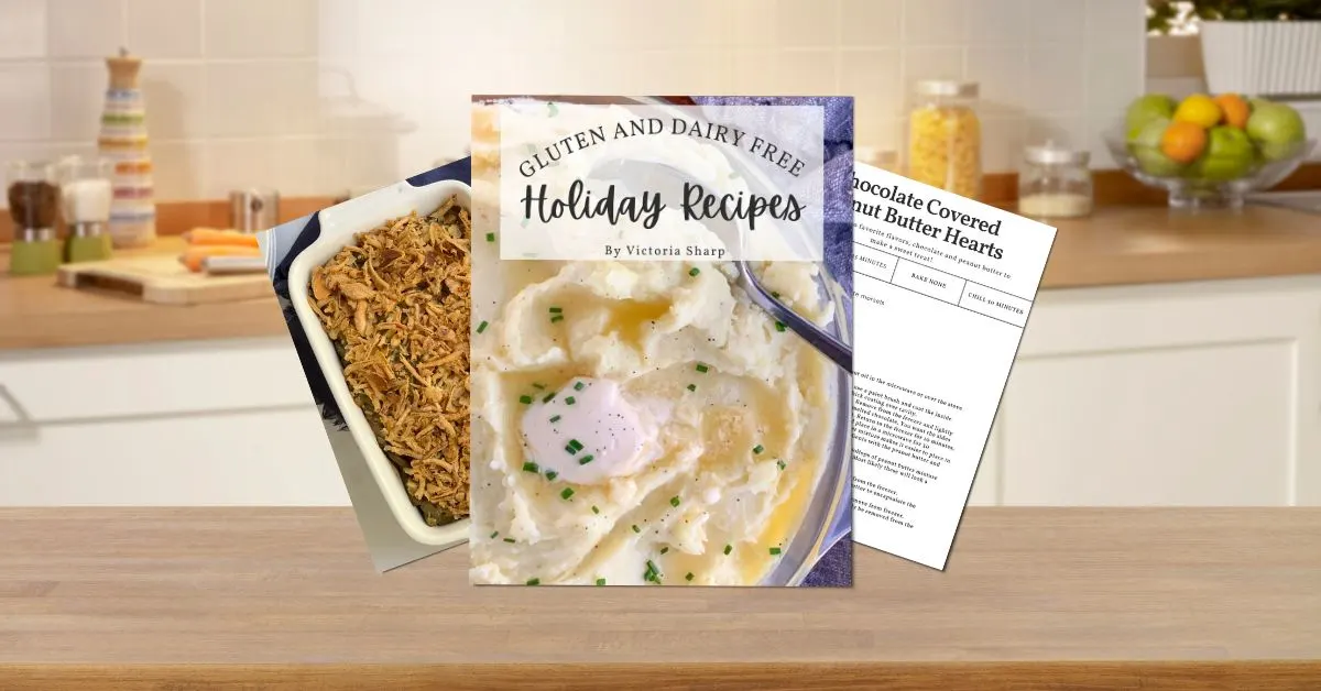 A few images from our Holiday Recipes cookbook on a mockup form.